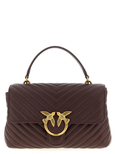 Pinko Love Lady Puff Classic Handbag In Brown