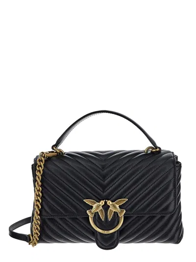 Pinko Love Lady Puff Shoulder Bag In Black