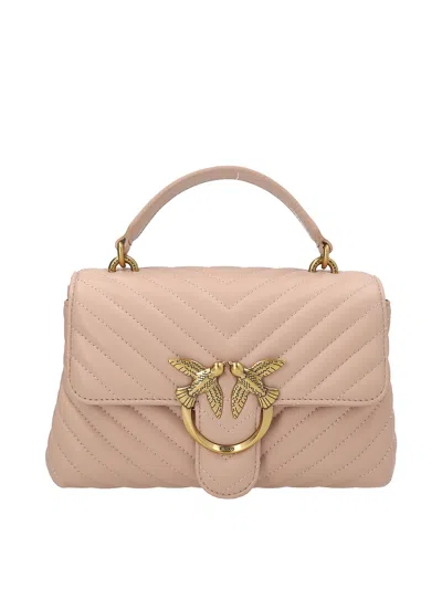Pinko Classic Lady Love Bag Puff Chevron In Pink