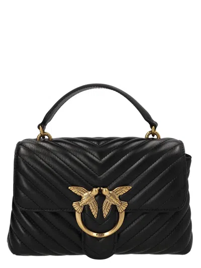 Pinko Love Lady Puff Mini Hand Bag In Black