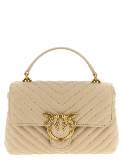 Pinko Love Lady Puff Mini Hand Bags Beige