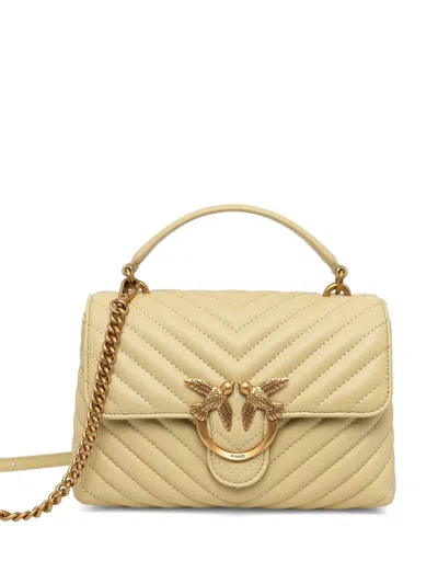 Pinko Love Lady Puff Tote Bag In Yellow