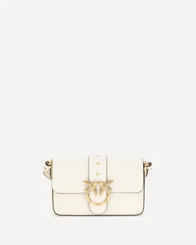 PINKO LOVE LEATHER SHOULDER BAG