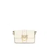 Pinko Love Leather Shoulder Women's Bag In White