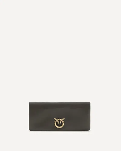 Pinko Love Medium Clutch Bag In Green