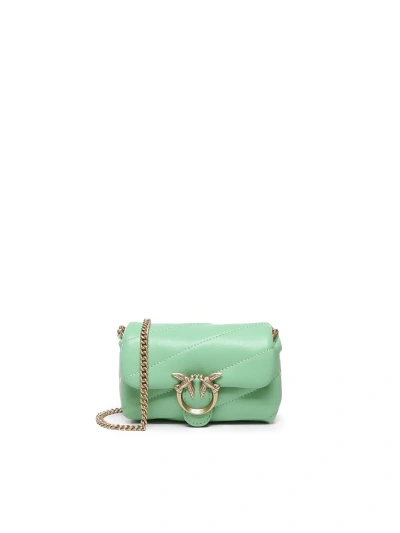 Pinko Micro Love Puff Maxi Quilt Bag In Green