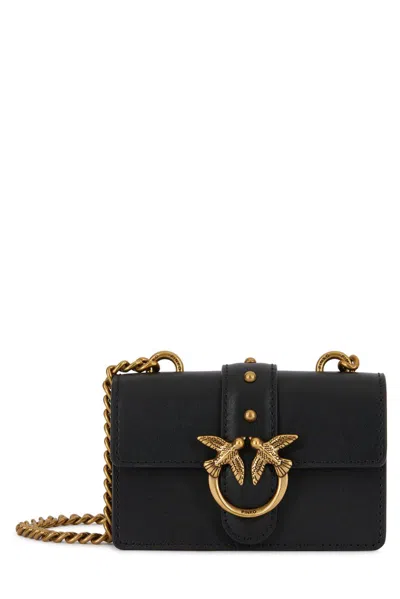 Pinko Love Mini Bag By In Nero-antique Gold