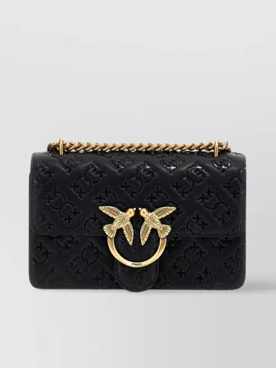Pinko 'love Mini Bag' Crossbody Satchel In Black