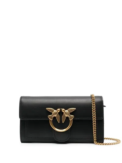 Pinko Love Mini Icon Crossbody Bag In 黑色