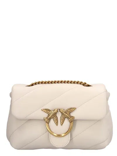 Pinko Love Mini Puff Crossbody Bags White