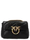 Pinko Love Baby Puff Leather Crossbody Bag In 黑色的