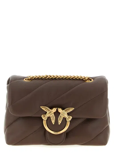 Pinko Love Mini Puff Crossbody Bag In Brown