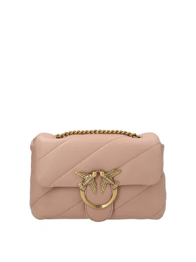 Pinko Love Mini Puff Crossbody Bag In Rosado