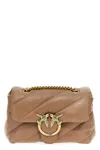 Pinko Love Mini Puff Crossbody Bag In Nude