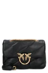 Pinko Love Mini Puff Leather Crossbody Bag In Black