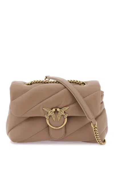 Pinko Love Mini Puff Shoulder Bag In Beige