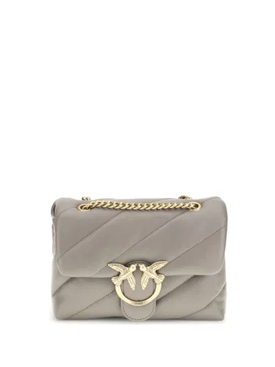 Pinko Love Mini Puff Shoulder Bag In Gray