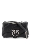 Pinko Love Mini Puff Shoulder Bag In Nero/old Silver