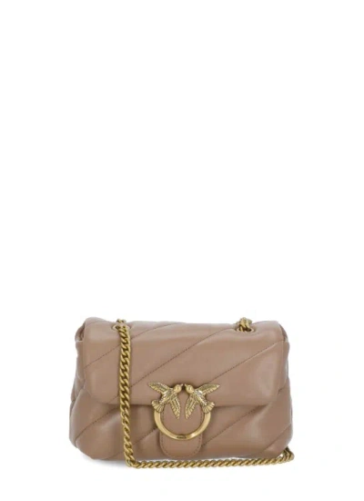 Pinko Love Mini Puff Shoulder Bag In Brown