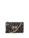 PINKO LOVE MINI STRASS BLACK BAG