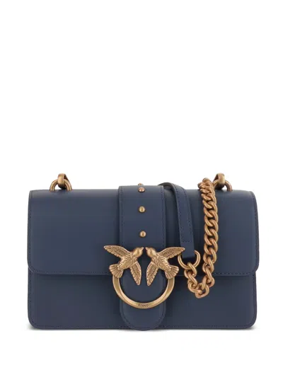 Pinko Love One Chain Shoulder Bag In Blue