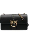 Pinko Love One Mini Slouchy Leather Shoulder Bag