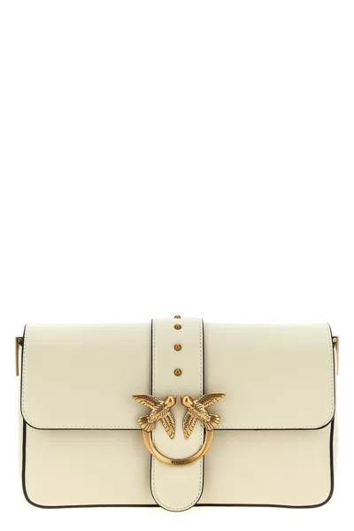 Pinko 'love One Classic' Crossbody Bag In White