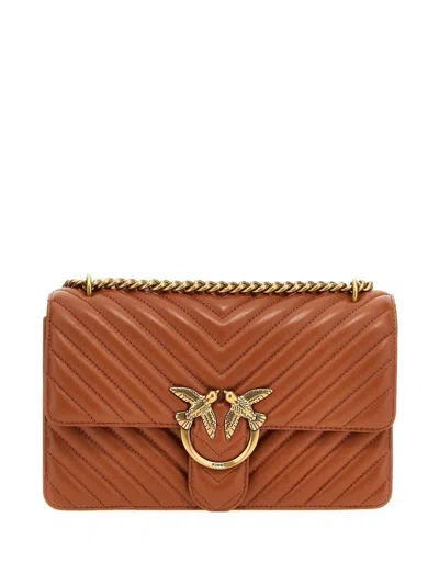 Pinko 'love One Classic' Crossbody Bag In Brown