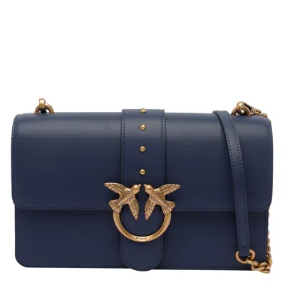Pinko Love One Classic Crossbody Bag In Blue