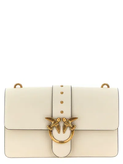 Pinko Love One Classic Crossbody Bags White In Neutral