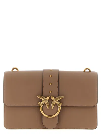 Pinko 'love One Classic' Crossbody Bag In Beige