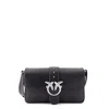 Pinko Edium Classic Love Slouchy Leather Bag In Black