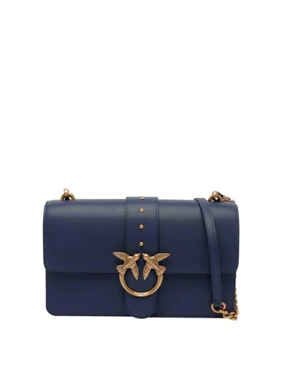 Pinko Love One Classic Crossbody Bag In Blue