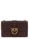 Pinko Love Vitello With Structured Silhouette And Bird Embellishment In Brown