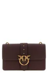 Pinko Love Vitello With Structured Silhouette And Bird Embellishment In Brown