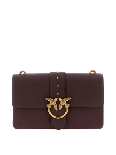 Pinko Love One Classic Crossbody Bag In Brown