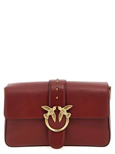 Pinko Love One Classic Crossbody Bag In Burgundy