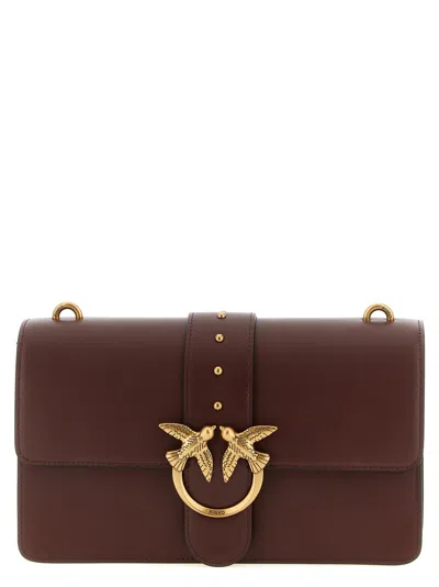 Pinko Love One Classic Crossbody Bag In Burgundy
