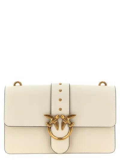 Pinko Love One Classic Crossbody Bags White In Neutral