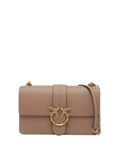 Pinko Love One Classic Crossbody Bag In Sand
