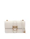 Pinko Love One Leather Crossbody Bag In White