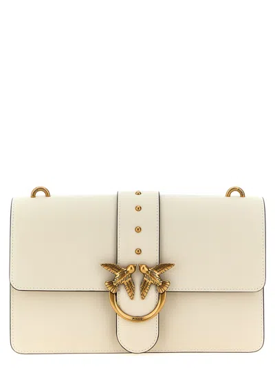 Pinko Love One Classic Crossbody Bags White