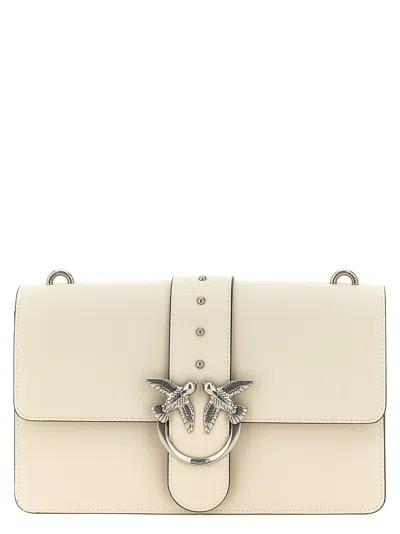 Pinko Love One Classic Crossbody Bags White
