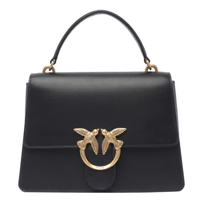 Pinko Love One Classic Handbag In Q Nero Antique