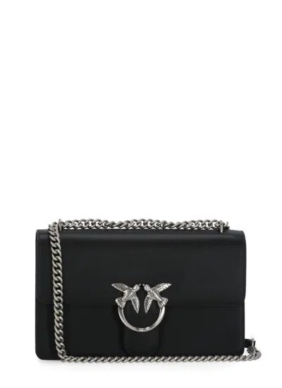 Pinko Love One Classic Leather Bag In Black