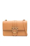 Pinko Love One Classic Leather Shoulder Bag