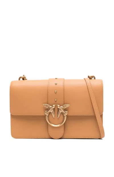 Pinko Love One Classic Leather Shoulder Bag