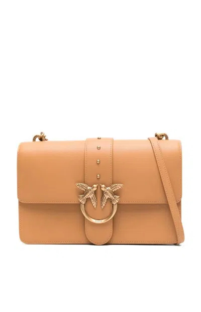 Pinko Love One Classic Leather Shoulder Bag