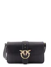 Pinko Love One Mini Slouchy Leather Shoulder Bag