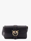 Pinko Love One Mini Slouchy Leather Shoulder Bag In Black